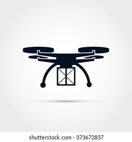 Delivery service drone icon
