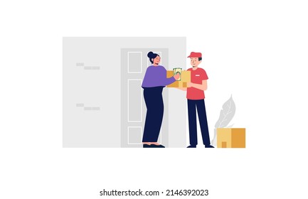 Delivery service, delivery fast shipping concept illustration