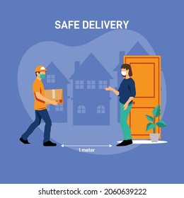 Delivery service, fast delivery, stay safe