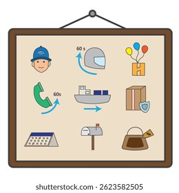 Delivery service features. Vector illustration - Powered by Shutterstock - Get 15% off with code: PIKWIZARD15