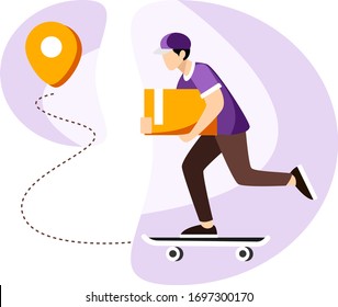 Delivery service flat design concept