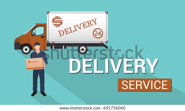 Delivery service  flat-style illustration for\
mobile applications and\
websites