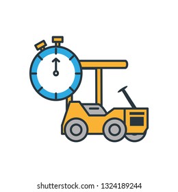 delivery service forklift with chronometer timer