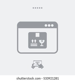 Delivery service - fragile product - Vector flat icon