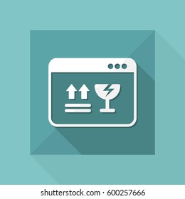Delivery service - fragile product - Vector flat icon