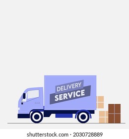 Delivery service Free shipping concept illustration, online shop delivery express flat design.