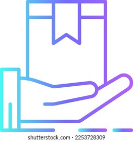 Delivery service icon with blue gradient outline style. Related to order tracking, delivery home, warehouse, truck, scooter, courier and cargo icons. Shipping symbol. Vector illustration