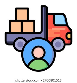 Elemento del icono del servicio de entrega para el diseño
