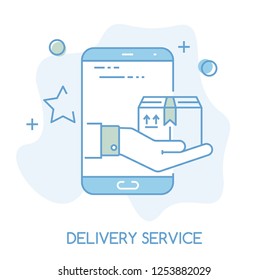 Delivery Service Icon. Flat Design. Vector Illustration