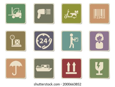 Delivery service icon set for user interface design. Express delivery.