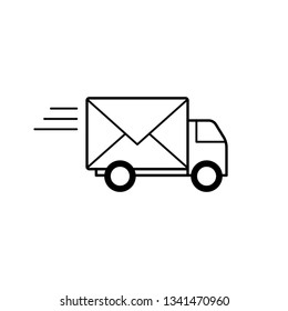 
Delivery Service Icon. Shipping Order Illustration As A Simple Vector Sign & Trendy Symbol for Design and Websites, Presentation or Mobile Application.