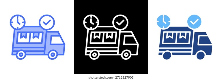 Icono de servicio de entrega triplestyle Ilustración vectorial