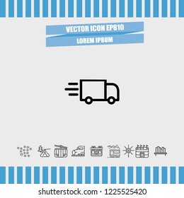 Delivery service icon vector