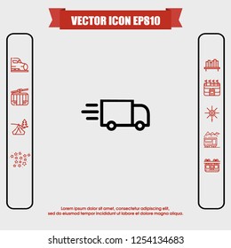 Delivery service icon vector