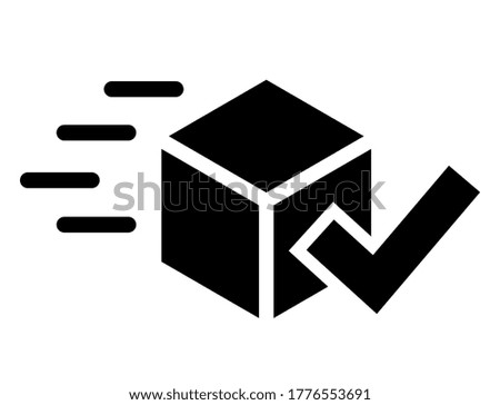 Delivery service icon, vector isolated on white background