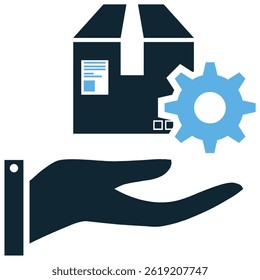 Delivery service icon vector for shipment management, package transport, and courier operation. Ideal for logistics support, cargo move, and express shipping illustration.