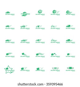 Delivery Service Icons Set - Isolated On White Background - Vector Illustration, Graphic Design, Editable For Your Design