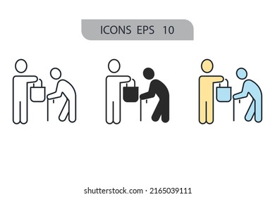 delivery service icons  symbol vector elements for infographic web