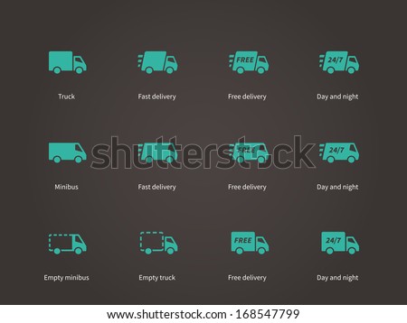 Delivery Service icons. Vector illustration.