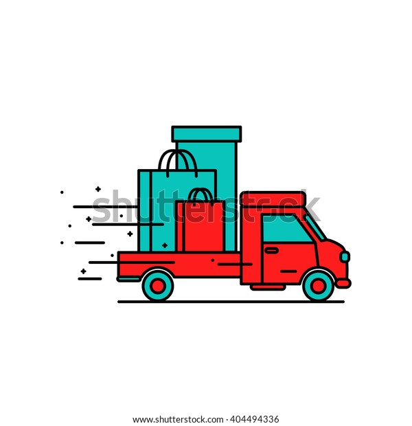 Delivery Service\
icons. Vector\
illustration.