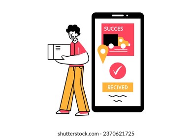 Delivery Service Illustration in flat style design for your business and many more