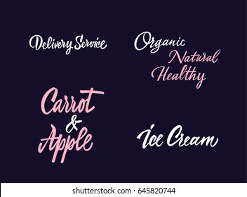 Delivery service lettering set