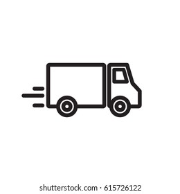 Delivery Service line flat vector icon for mobile application, button and website design. Illustration isolated on white background. EPS 10 design, logo, app, infographic.