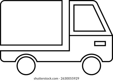 Delivery service line icon. Logistics trucking. Containing order tracking. delivery home. courier and cargo icons. Shipping symbol
