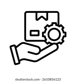 Delivery Service Line Vector Illustration On White Background.