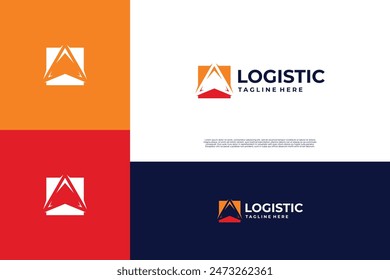 Delivery service logo design. Logistic logo concept
