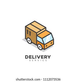Delivery service logo design template. Vector illustration.
