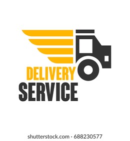 Delivery service logo design template, vector Illustration on a white background