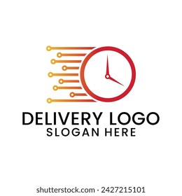 delivery service logo, icon and vector illustration