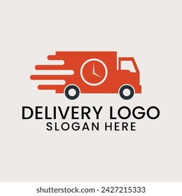 logotipo del servicio de entrega, icono e ilustración vectorial