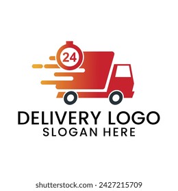 delivery service logo, icon and vector illustration