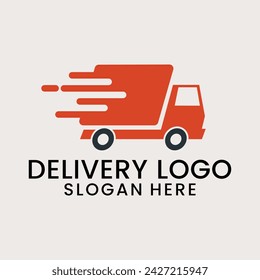 delivery service logo, icon and vector illustration