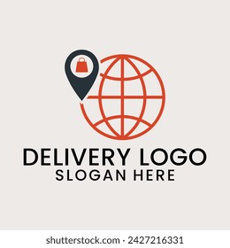 delivery service logo, icon and vector illustration