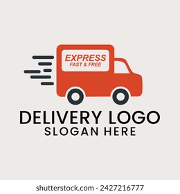 delivery service logo, icon and vector illustration