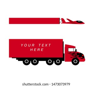 Delivery service logo template on white background