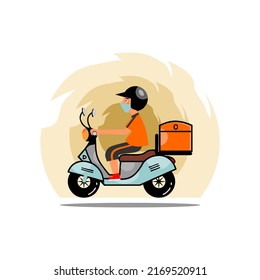 delivery service man ilustration vector