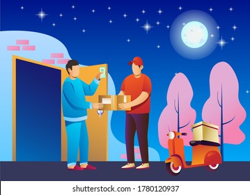 Delivery service at night, Home Delivery 