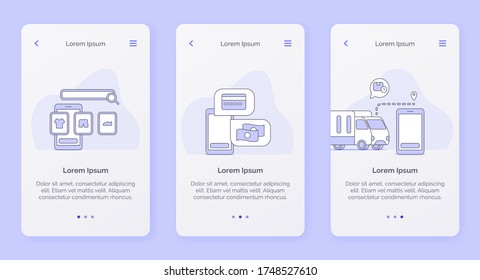 Delivery Service online shop payment method tracking delivery campaign concept for mobile apps design landing template modern flat outline style