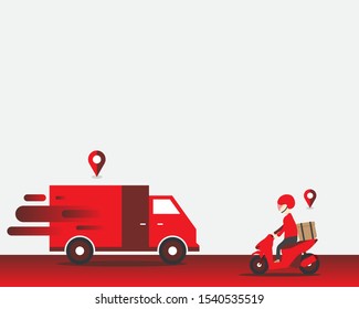 Delivery service, Parcel express, Delivery app mobile, Technology and logistics, Transported to customers 