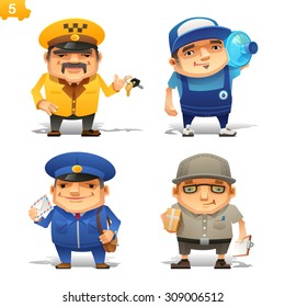 Delivery service professions set