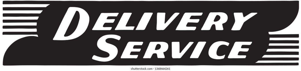 Delivery Service - Retro Ad Art Banner