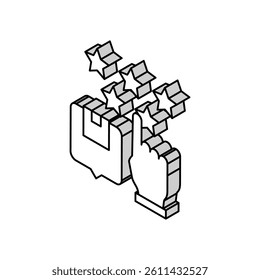 delivery service review isometric icon vector. delivery service review sign. isolated symbol illustration