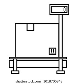 delivery service scale with box