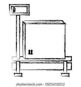 delivery service scale with box