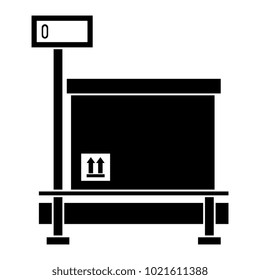 delivery service scale with box