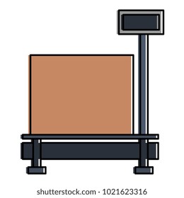 delivery service scale with box
